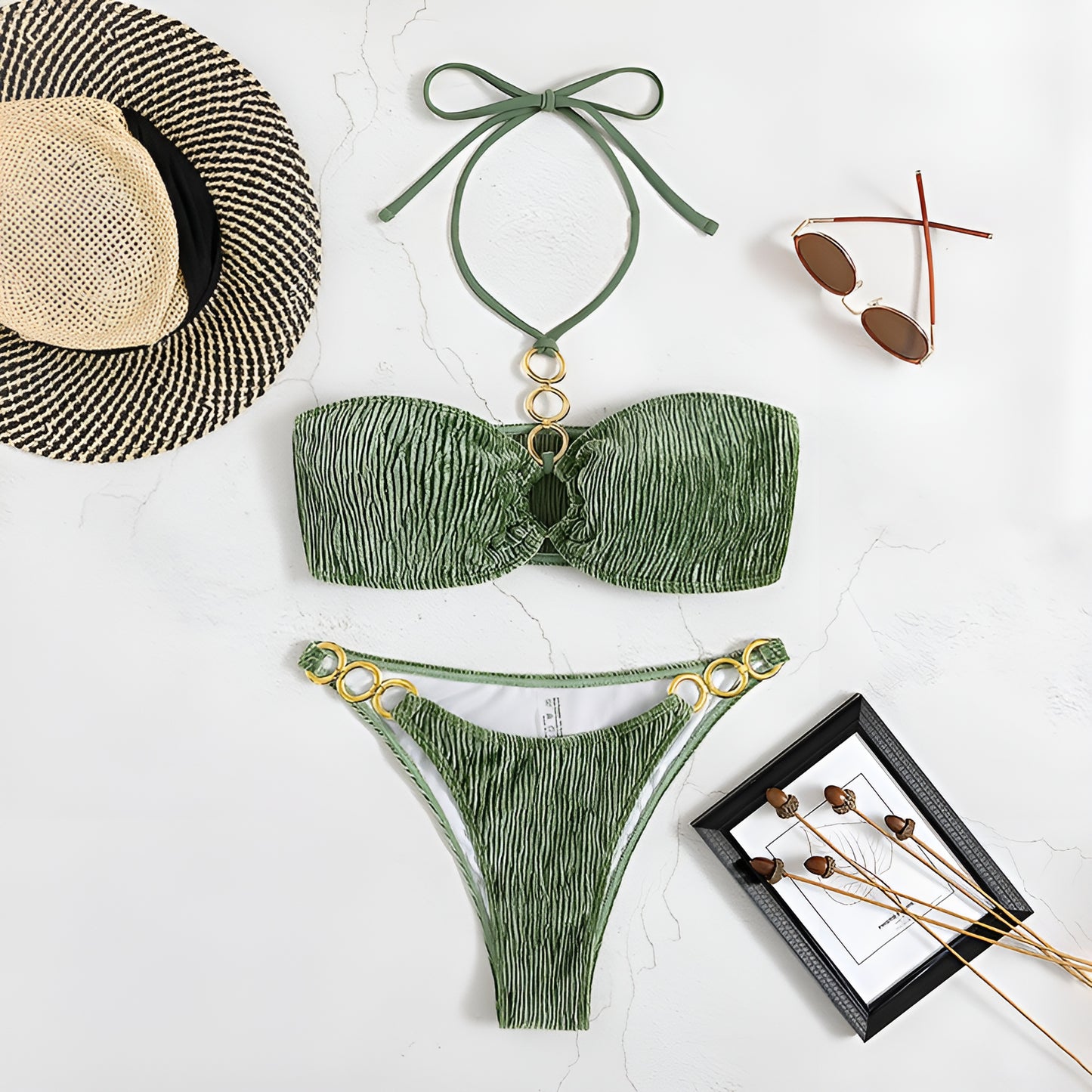 Sunkissed Bikini Set - Glam Two Piece - Groen