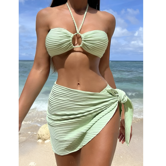 Sunkissed 3 in 1 Bikini Set met Rok - Turquoise