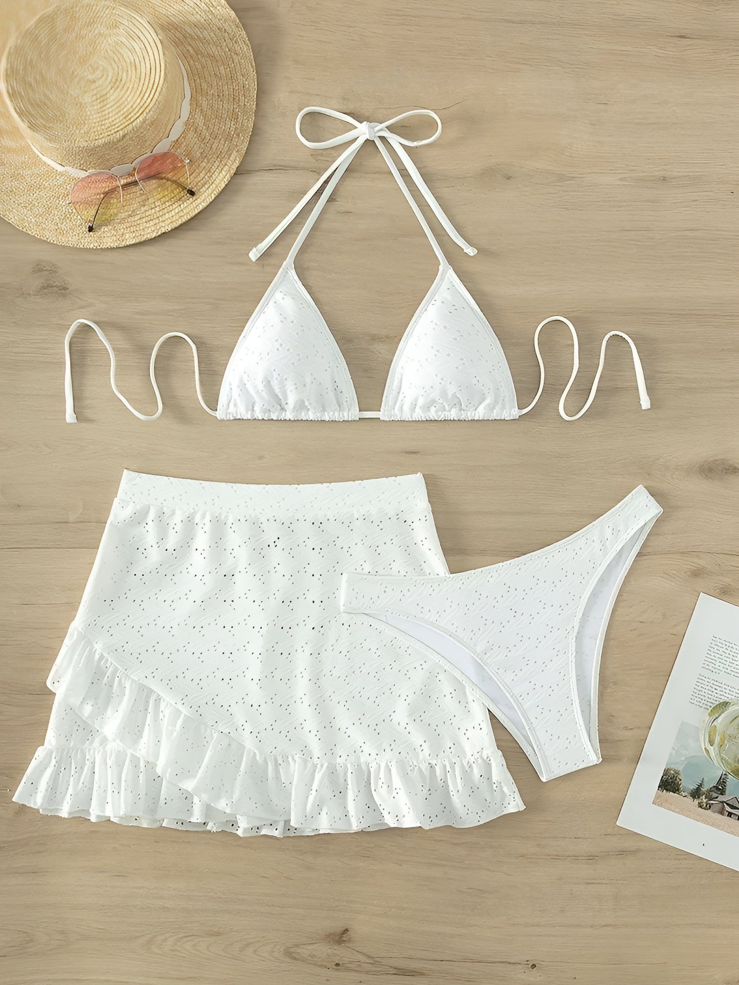 Sunkissed Bikini Set met Rok - 3 in 1 - Wit